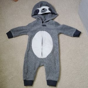 Carter's Sloth fleece jumpsuit